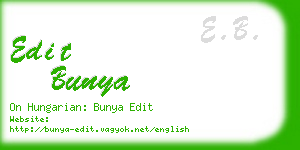 edit bunya business card